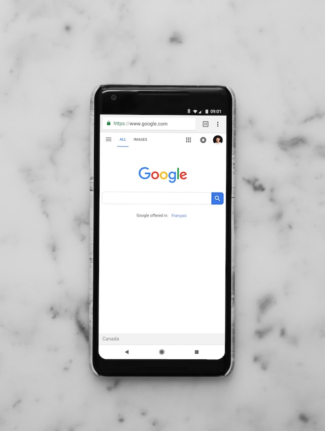 Google Search Engine on Mobile Phone